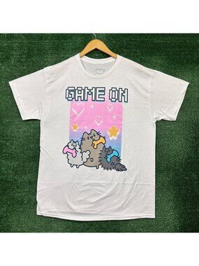 Pusheen Game On white graphic T-Shirt Size Large